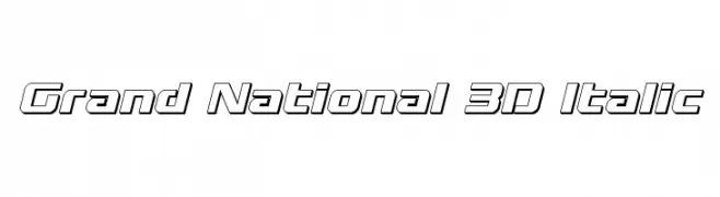 Grand National 3D Italic 
