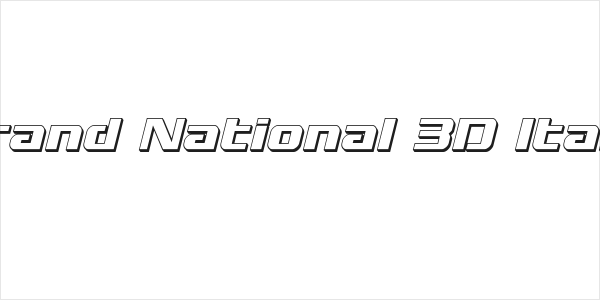 Grand National 3D Italic Logo