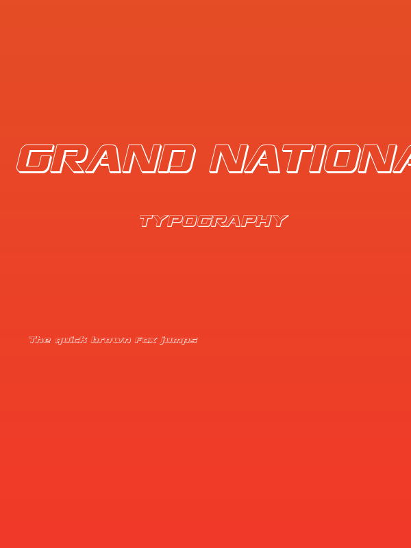 Grand National 3D Italic Poster