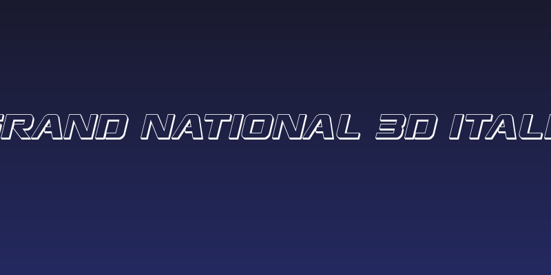 Grand National 3D Italic Social Header