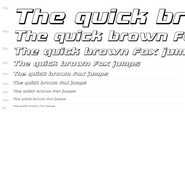 Grand National 3D Italic Waterfall