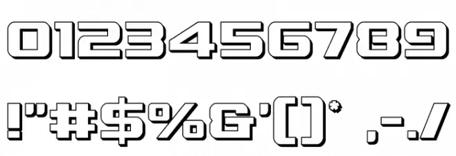 Grand National 3D Font OTHER CHARS