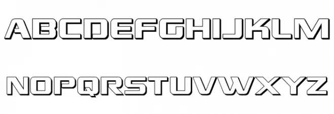 Grand National 3D Font UPPERCASE