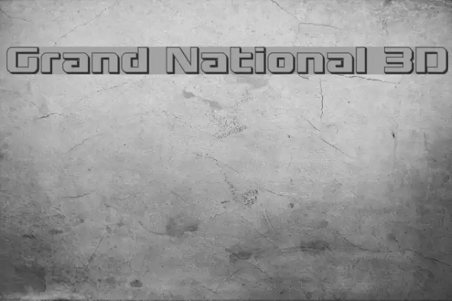 Grand National 3D Font examples