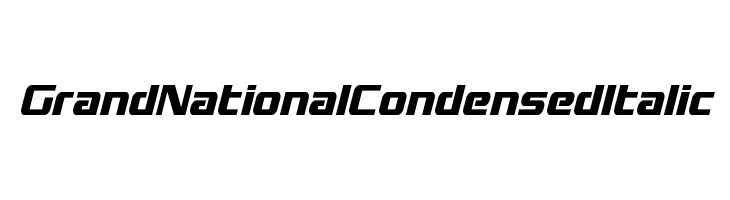 Grand National Condensed Italic  Free Fonts Download