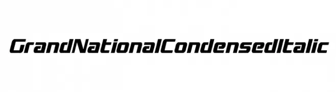 Grand National Condensed Italic  フリーフォントのダウンロード