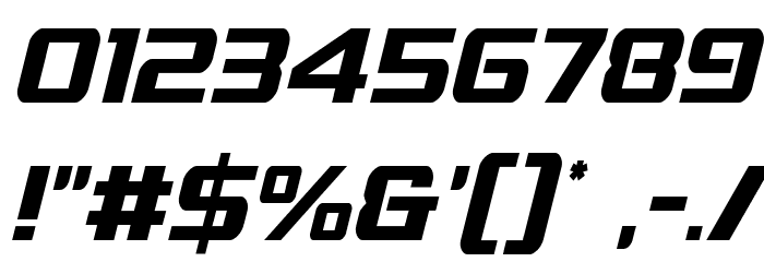 Grand National Condensed Italic Font OTHER CHARS
