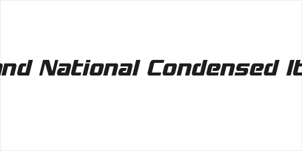Grand National Condensed Italic Logo