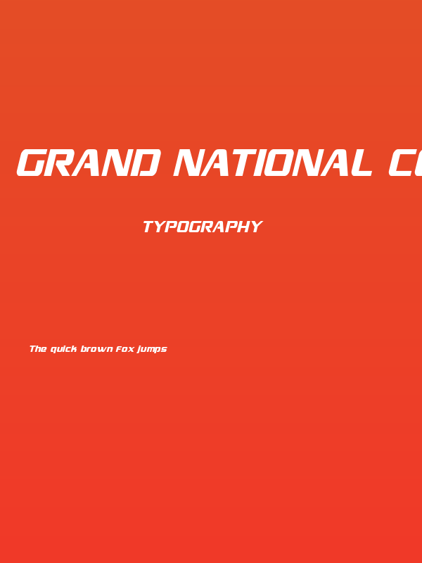 Grand National Condensed Italic Poster