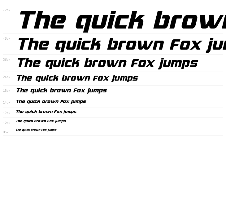 Grand National Condensed Italic Waterfall