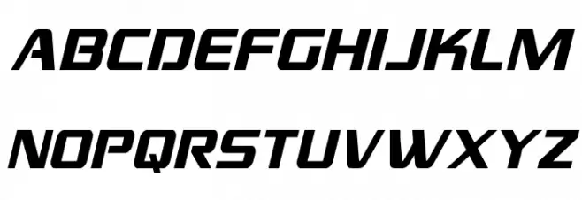 Grand National Condensed Italic Schriftart Groß