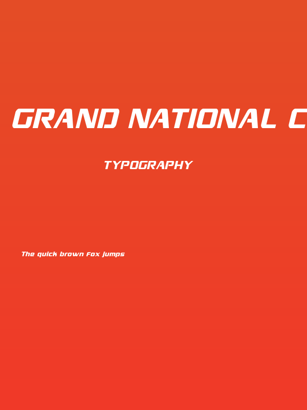 Grand National Condensed Italic Poster