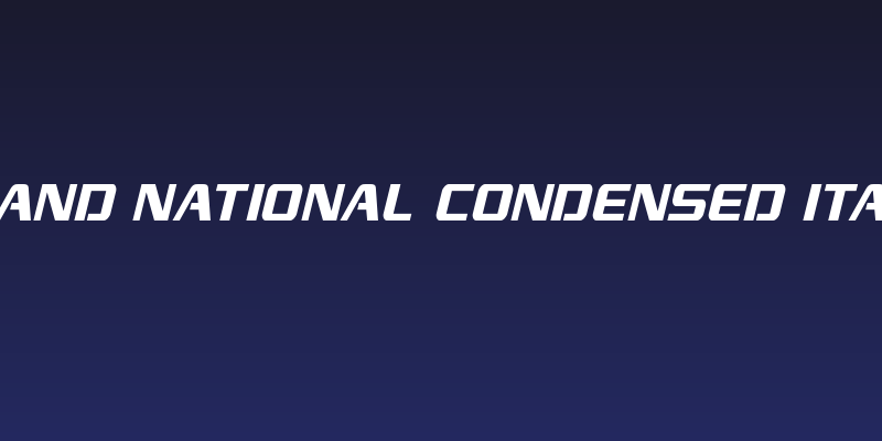 Grand National Condensed Italic Social Header