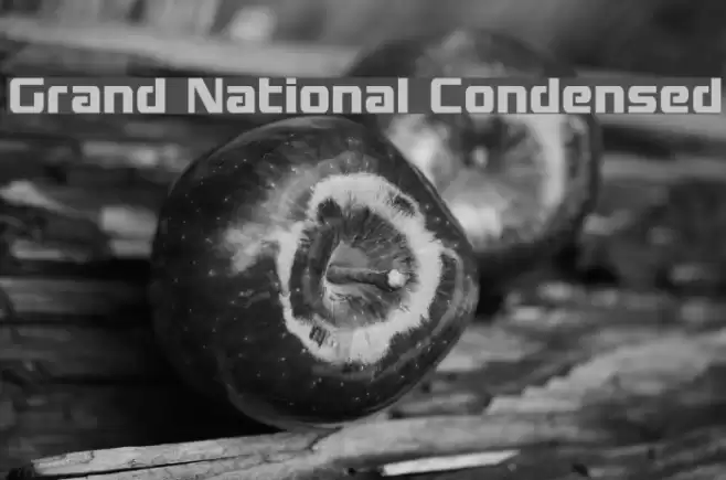 Grand National Condensed Font examples