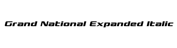 Grand National Expanded Italic  नि: शुल्क फ़ॉन्ट्स डाउनलोड