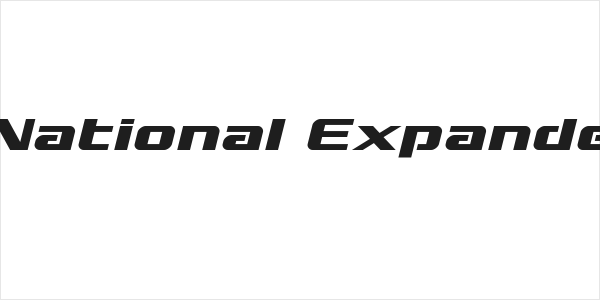Grand National Expanded Italic Logo
