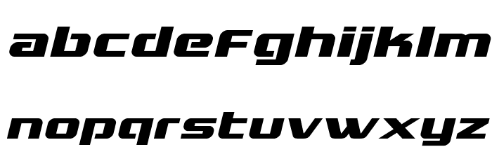 Grand National Expanded Italic Font LOWERCASE