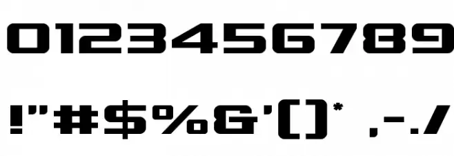 Grand National Expanded Font OTHER CHARS