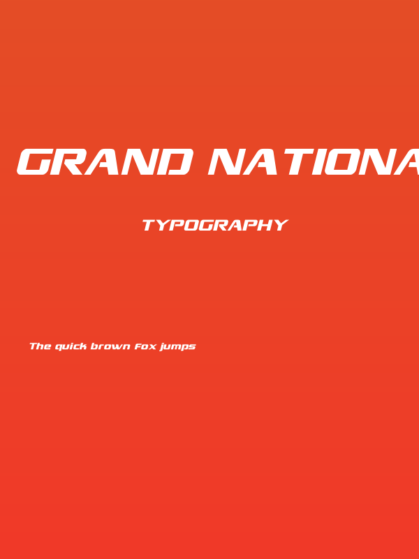 Grand National Italic Poster
