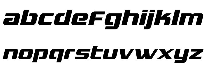 Grand National Italic Font LOWERCASE