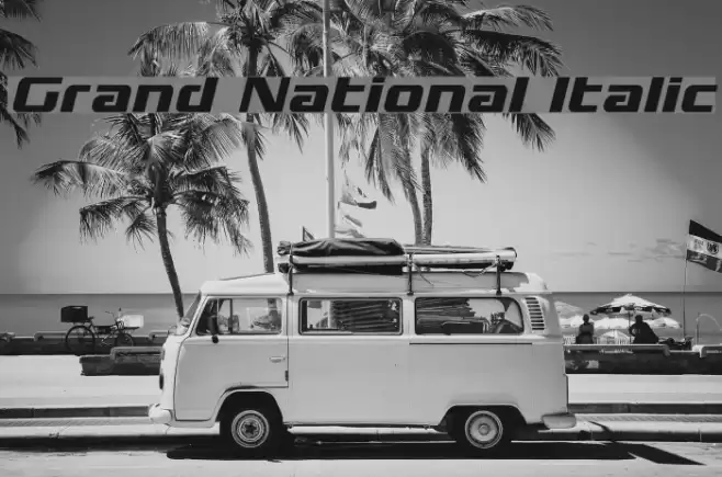 Grand National Italic Font examples