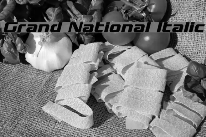 Grand National Italic Font examples