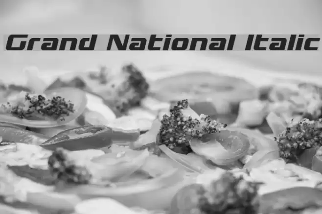 Grand National Italic Font examples