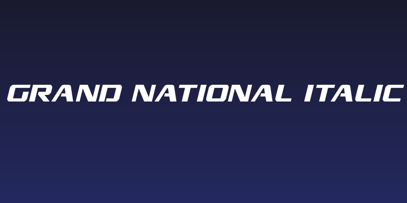 Grand National Italic Social Header