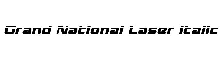 Grand National Laser Italic  Frei Schriftart Herunterladen