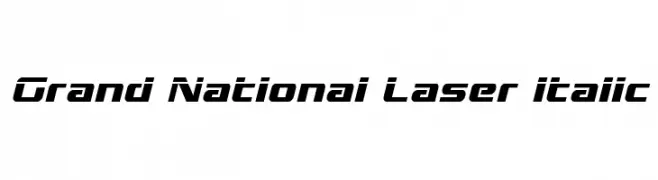 Grand National Laser Italic  Frei Schriftart Herunterladen