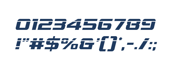 Grand National Laser Italic Other Characters