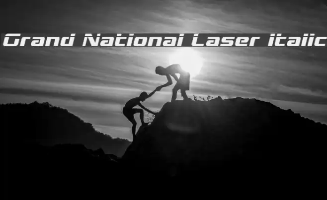 Grand National Laser Italic Font examples