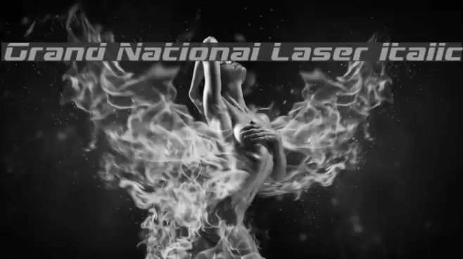 Grand National Laser Italic Font examples