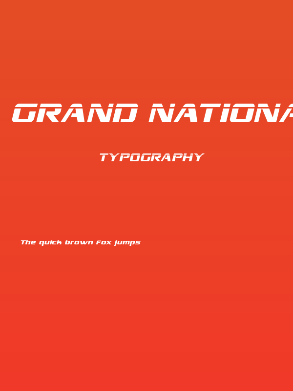 Grand National Laser Italic Poster