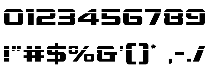 Grand National Laser Font OTHER CHARS
