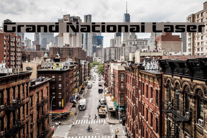 Grand National Laser Font examples