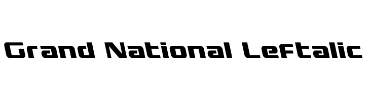 Grand National Leftalic  フリーフォントのダウンロード