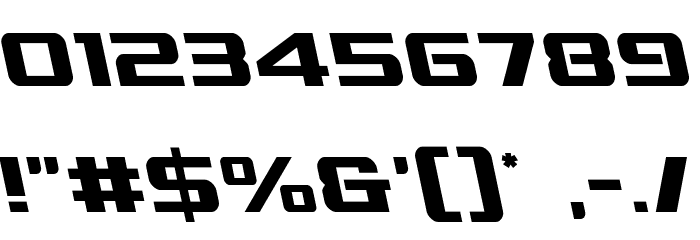 Grand National Leftalic Font OTHER CHARS