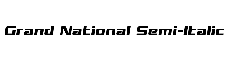 Grand National Semi-Italic  नि: शुल्क फ़ॉन्ट्स डाउनलोड