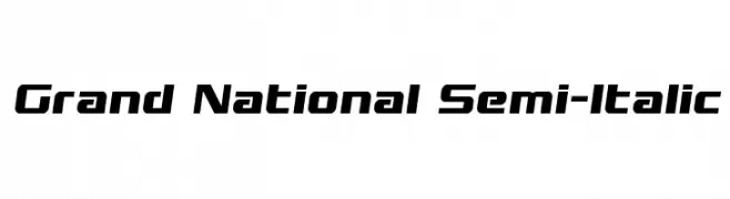 Grand National Semi-Italic  免费字体下载