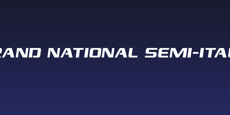 Grand National Semi-Italic Social Header