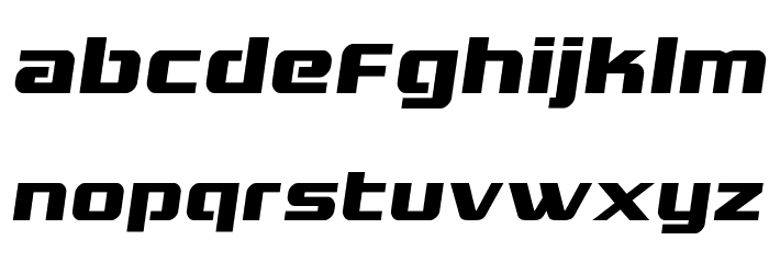 Grand National Semi-Italic Font LOWERCASE