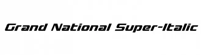 Grand National Super-Italic  Frei Schriftart Herunterladen