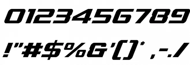 Grand National Super-Italic Font OTHER CHARS