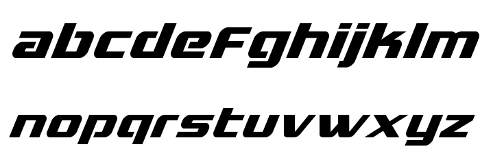 Grand National Super-Italic Font LOWERCASE