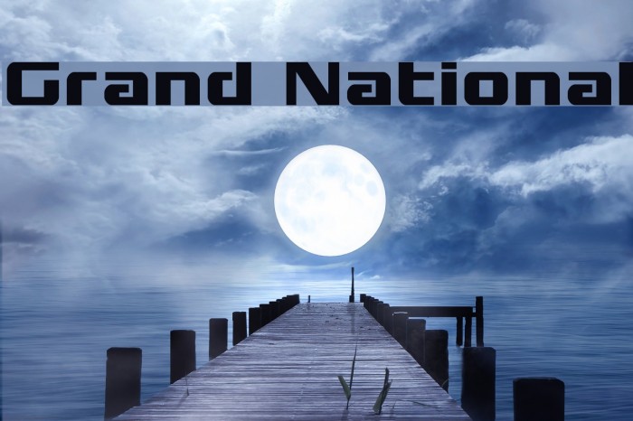Grand National Font examples