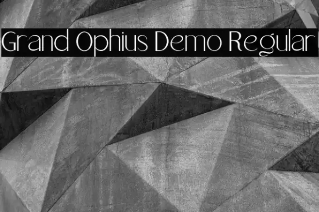Grand Ophius Demo Regular Font examples
