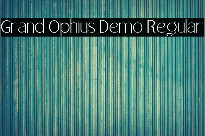 Grand Ophius Demo Regular Example 3