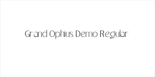 Grand Ophius Demo Regular Logo
