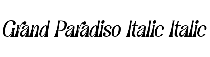 Grand Paradiso Italic Italic  Descarca Fonturi Gratis